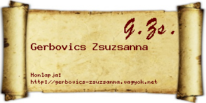 Gerbovics Zsuzsanna névjegykártya